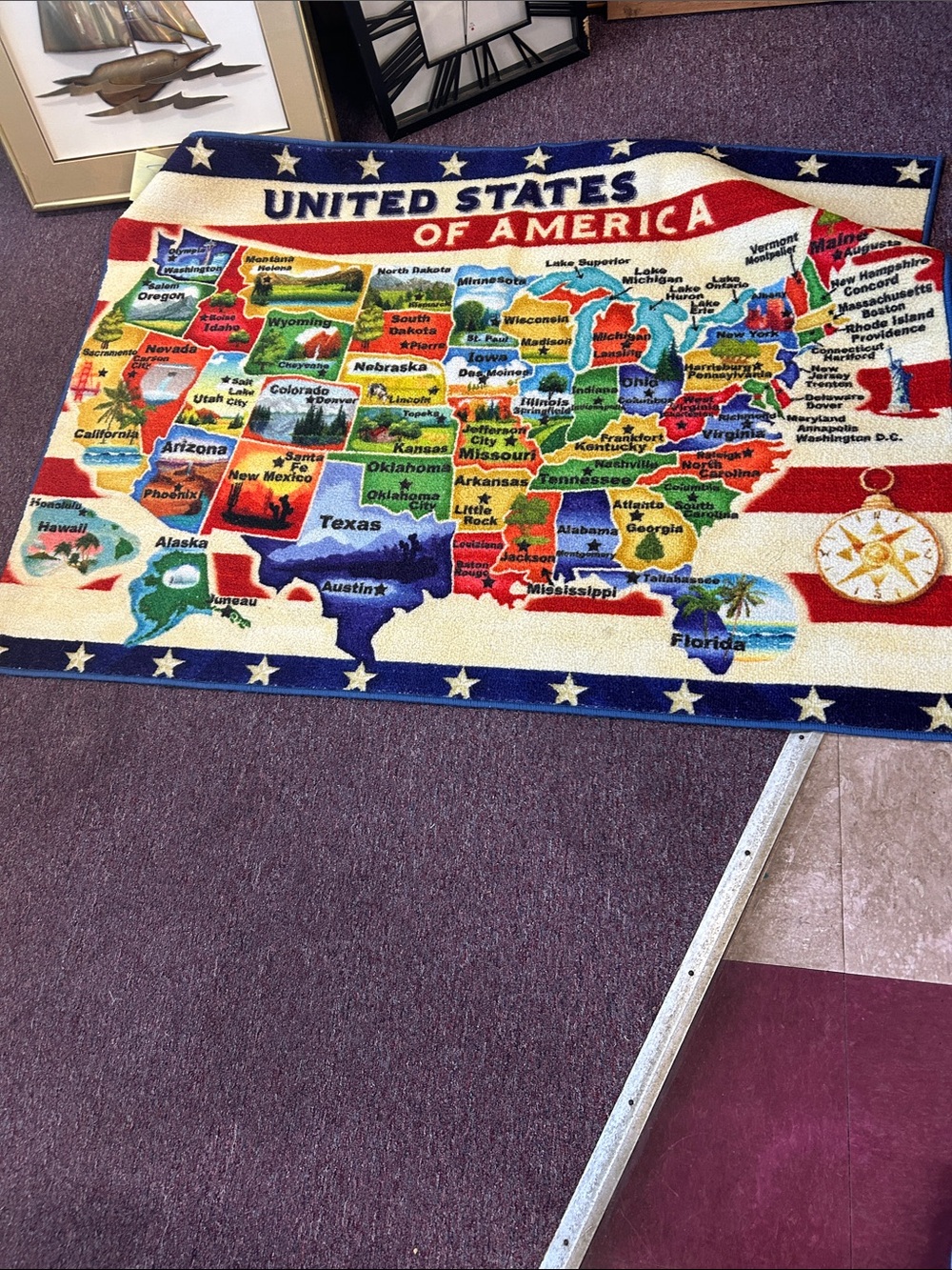 Unites states. Large. Rug - Picture 2 of 3
